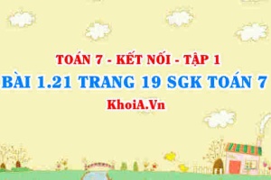 Bài 1.21 trang 19 SGK Toán 7 tập 1 Kết nối tri thức